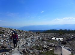 Mount Shasta - Avalanche Gulch - stone path  