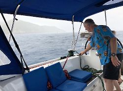 Переход Marina Cay - Jost Van Dyke, шквал