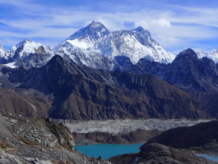 Вид на Эверест с перевала Ренджо Ла