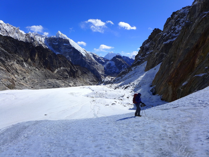 Перевал Чо Ла (Cho La Pass, 5420м), закрытый ледник
