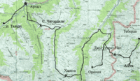 Карта маршрута Кавказ